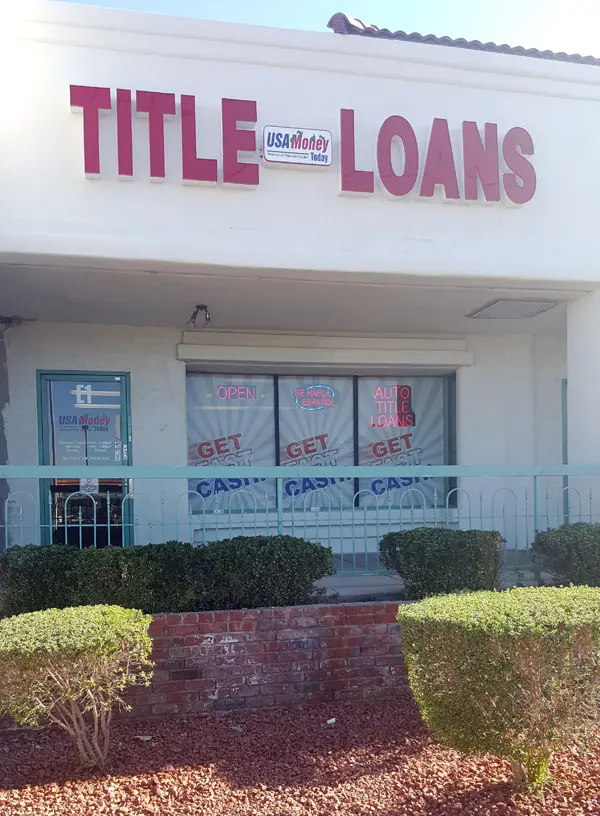 USA Money Today Title Loan locaiton in West Las Vegas exterior