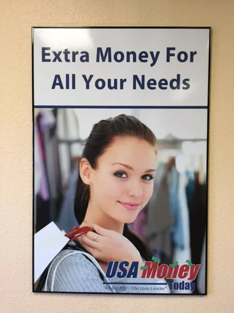 USA Money Today Title Loan Company in West Las Vegas poster